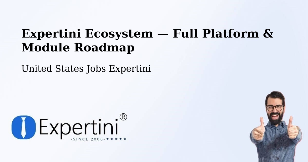 Expertini Ecosystem — Full Platform & Module Roadmap – Johnstown